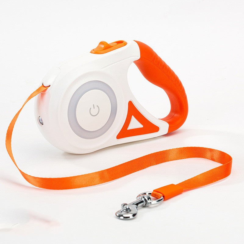 Dog Collar Leash Retractable with LED Spotlight – Bubbitas