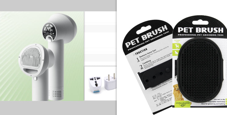 Smart Golden Retriever Pet Hair Dryer & Comb