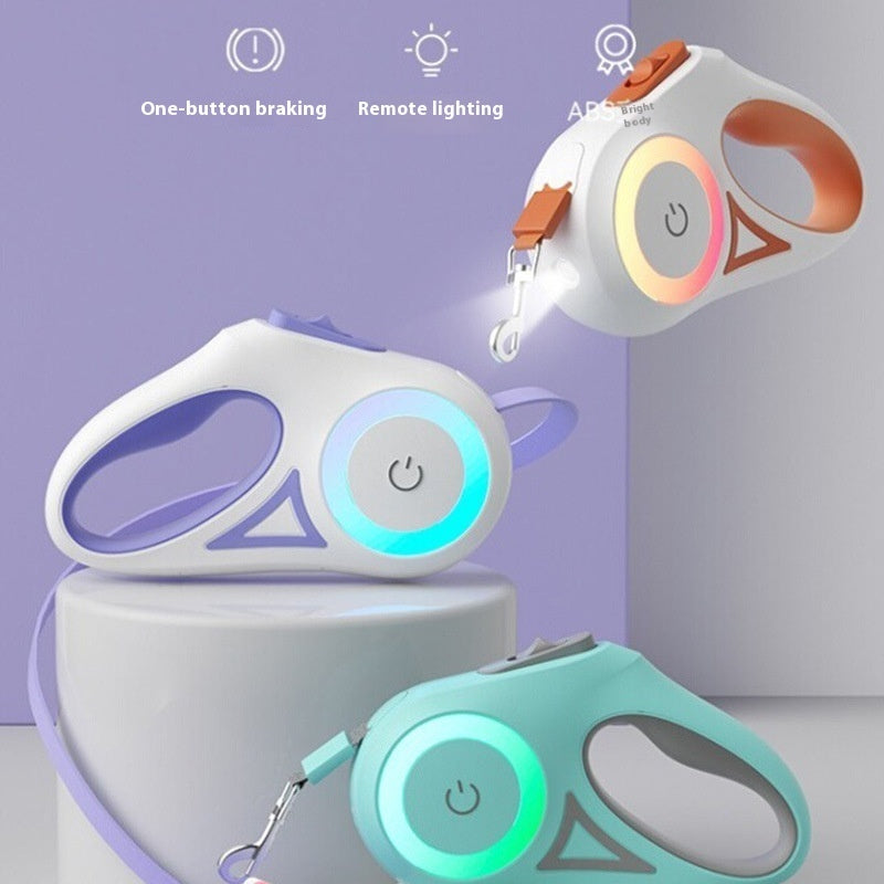 Retractable Spotlight Automatic Dog Collar Leash – Bubbitas