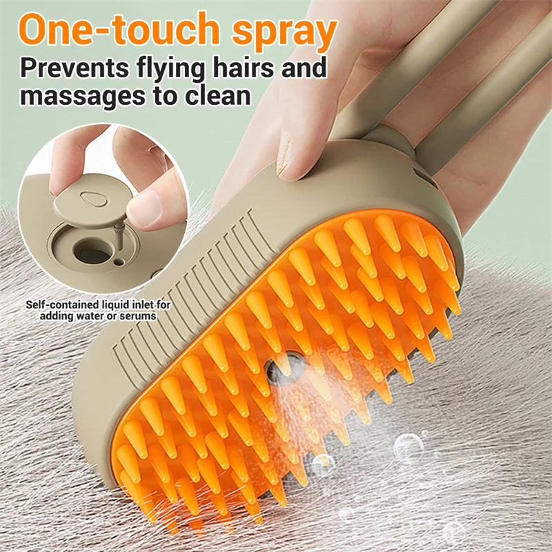 Pet Grooming 3-in-1 Electric Spray Steam Brush – Bubbitas