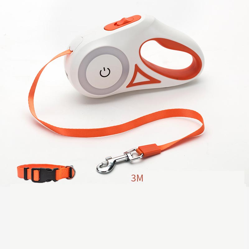 Interactive Retractable Dog Leash and Collar with Light – Bubbitas