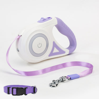 Dog Collar Leash Retractable with LED Spotlight – Bubbitas