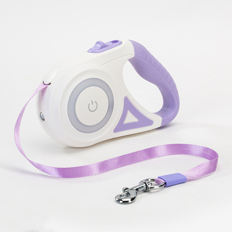 Dog Collar Leash Retractable with LED Spotlight – Bubbitas