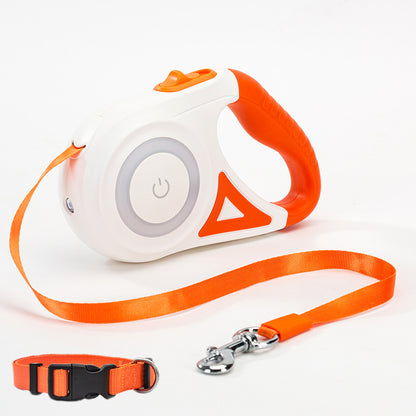 Dog Collar Leash Retractable with LED Spotlight – Bubbitas