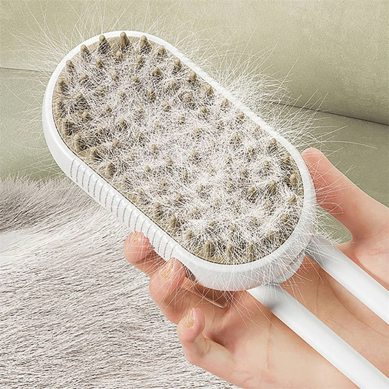 Electric 3-in-1 Cat Steam Brush for Grooming – Bubbitas